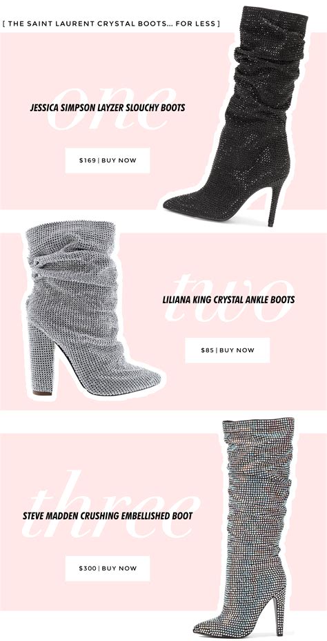 ysl rhinestone boots dupe|The 10k Saint Laurent Crystal Boot Dupes (KiraKira+ approved).